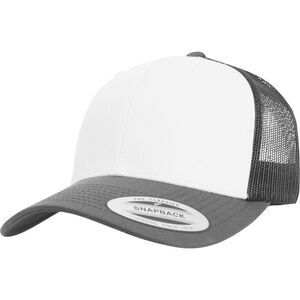 Flexfit By Yupoong Retro Trucker Colored Front Cap / Dark Gray/White/Dark Gray